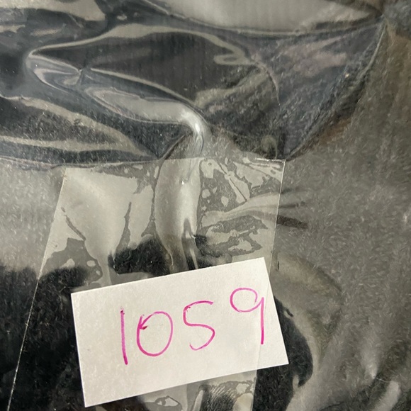 Black and gray striped open slit cardigan size M - Picture 7 of 7